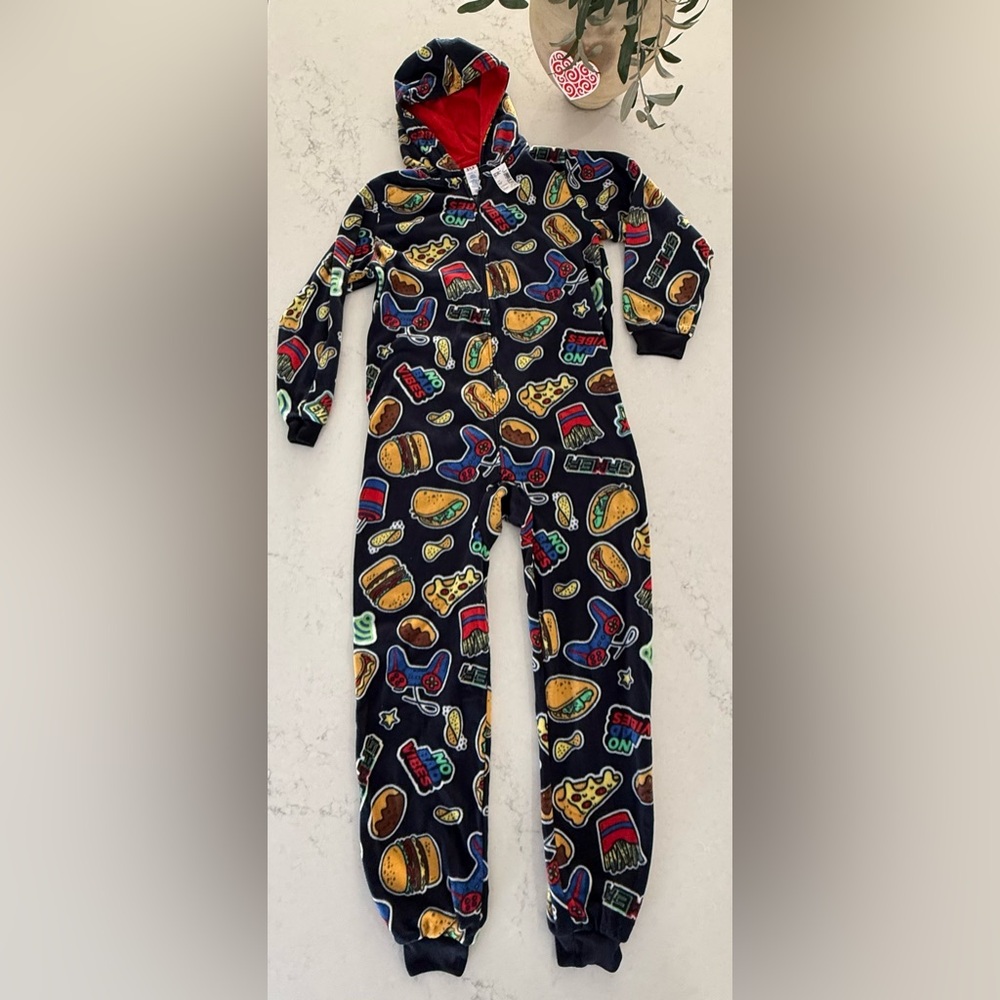 The Children's Place Fleece hooded zipped onesie children’s sz XL/ 14